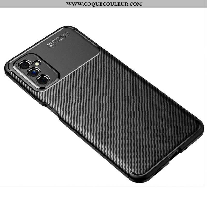 Coque Samsung Galaxy M52 5G Flexible Texture Fibre Carbone