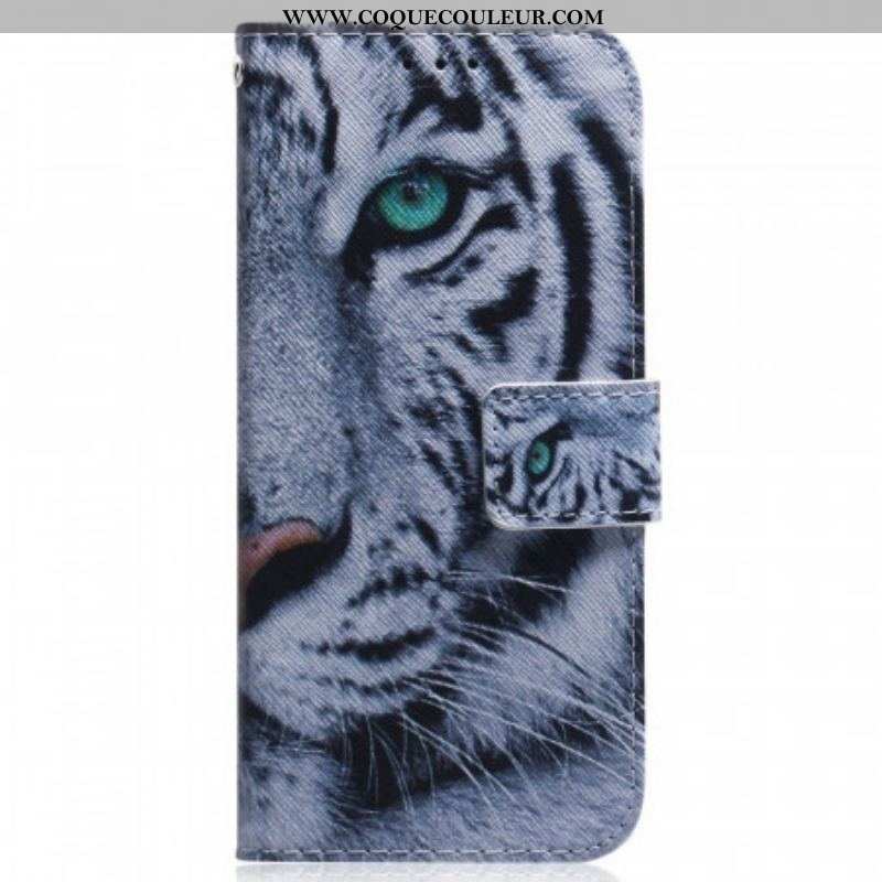 Housse Samsung Galaxy M53 5G Tigre Blanc