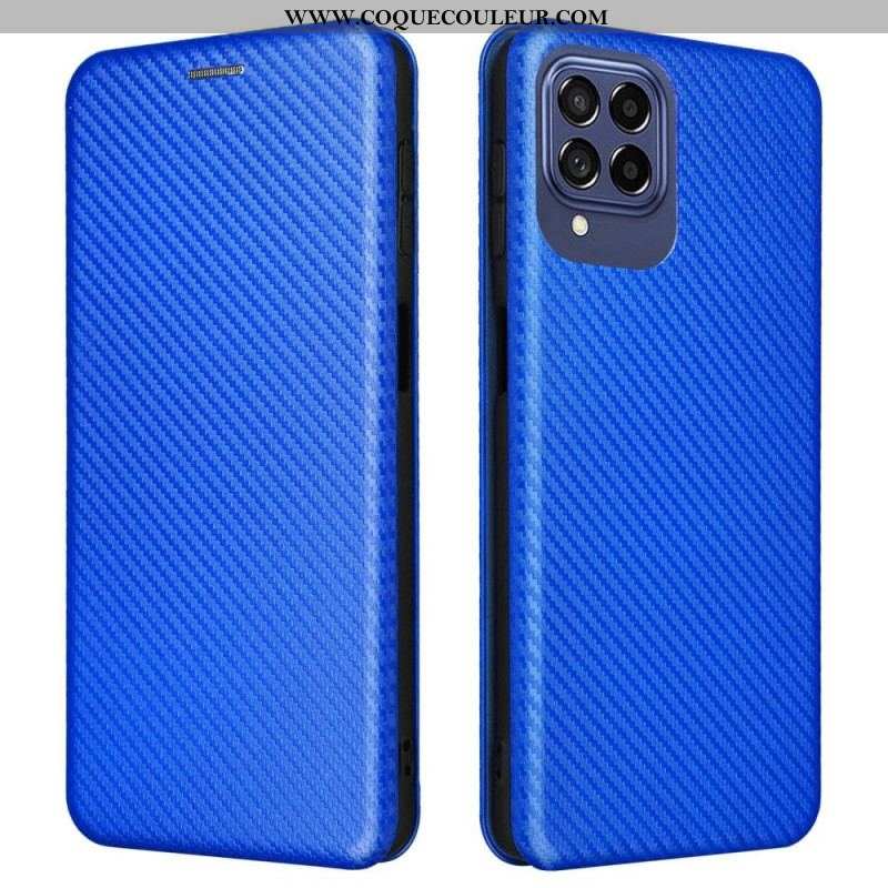 Flip Cover Samsung Galaxy M53 5G Fibre Carbone