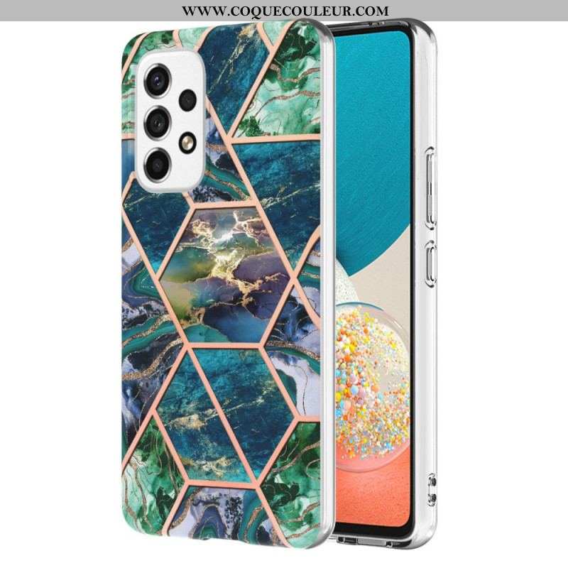 Coque Samsung Galaxy M53 5G Marbre Géométrique Flashy