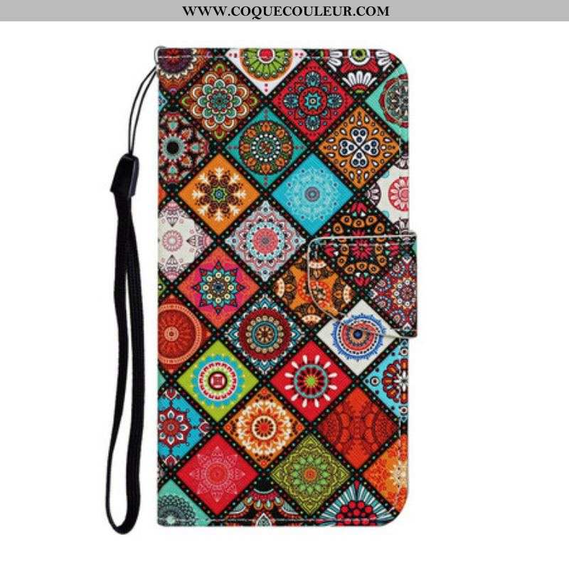 Housse Samsung Galaxy S20 FE Patchwork Mandalas avec Lanière