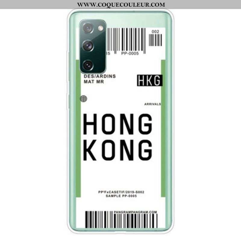 Coque Samsung Galaxy S20 FE Boarding Pass to Hong Kong