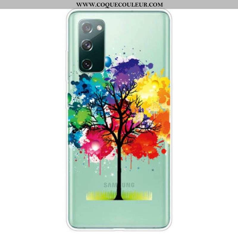 Coque Samsung Galaxy S20 FE Transparente Arbre Aquarelle