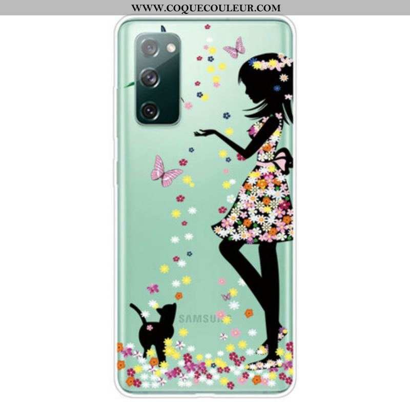 Coque Samsung Galaxy S20 FE Jolie Tête Fleurie