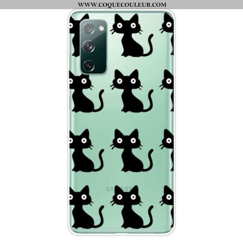 Coque Samsung Galaxy S20 FE Multiples Chats Noirs