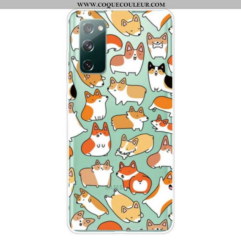 Coque Samsung Galaxy S20 FE Transparente Multiples Chiens