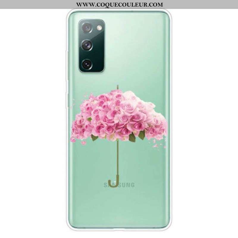 Coque Samsung Galaxy S20 FE Parapluie en Roses