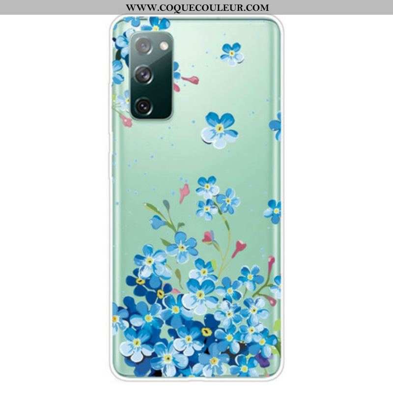 Coque Samsung Galaxy S20 FE Fleurs Bleues