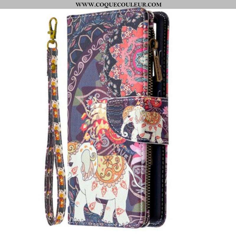 Housse Samsung Galaxy S20 FE Poche Zippée Éléphant