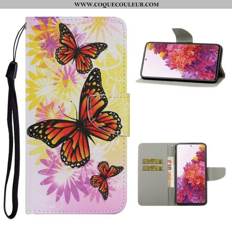 Housse Samsung Galaxy S20 FE Papillons et Fleurs d'Été