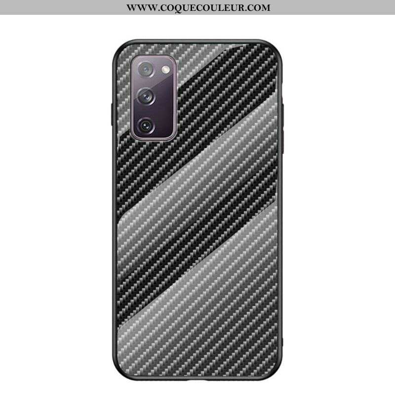 Coque Samsung Galaxy S20 FE Verre Trempé Fibre Carbone