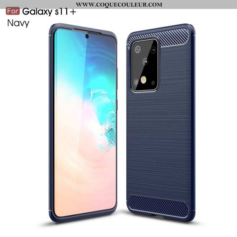Coque Samsung Galaxy S20 Ultra Fibre Carbone Brossée