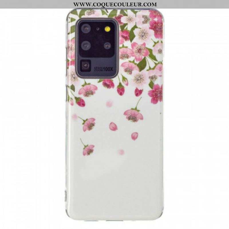 Coque Samsung Galaxy S20 Ultra Fleurs Fluorescente