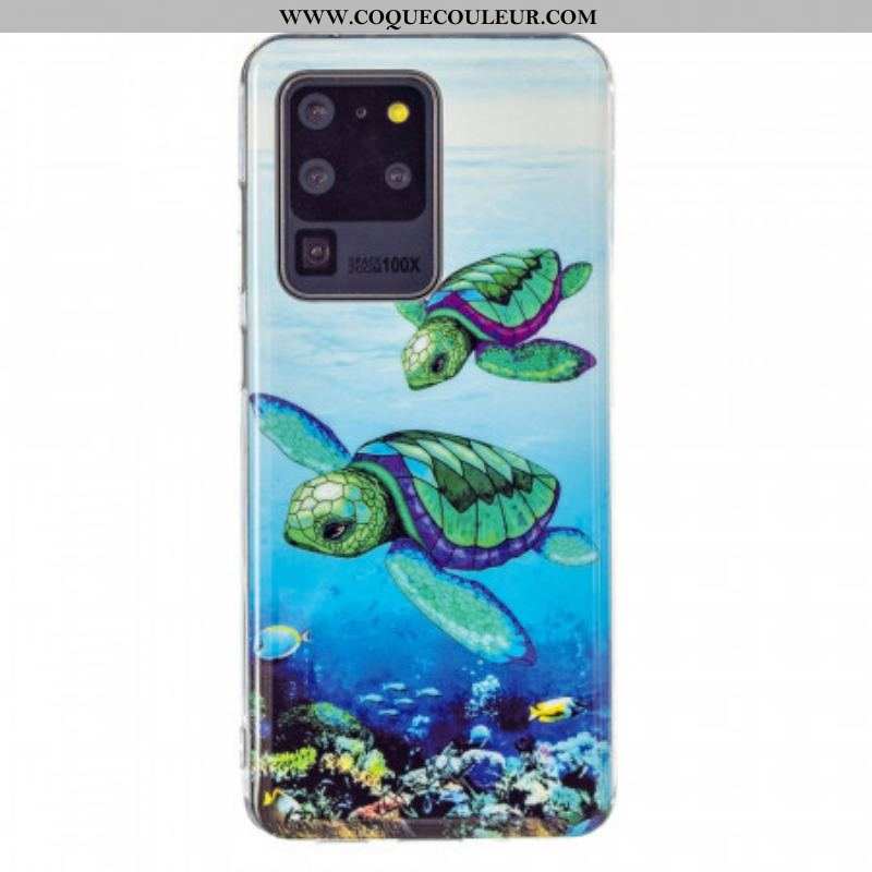 Coque Samsung Galaxy S20 Ultra Tortues Fluorescente