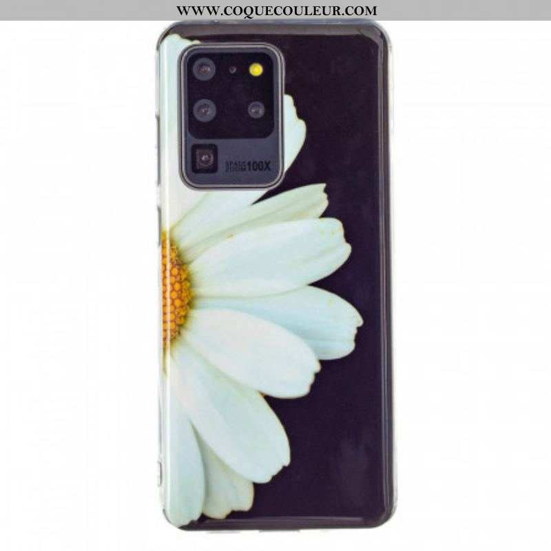 Coque Samsung Galaxy S20 Ultra Série Fleurs Fluorescentes