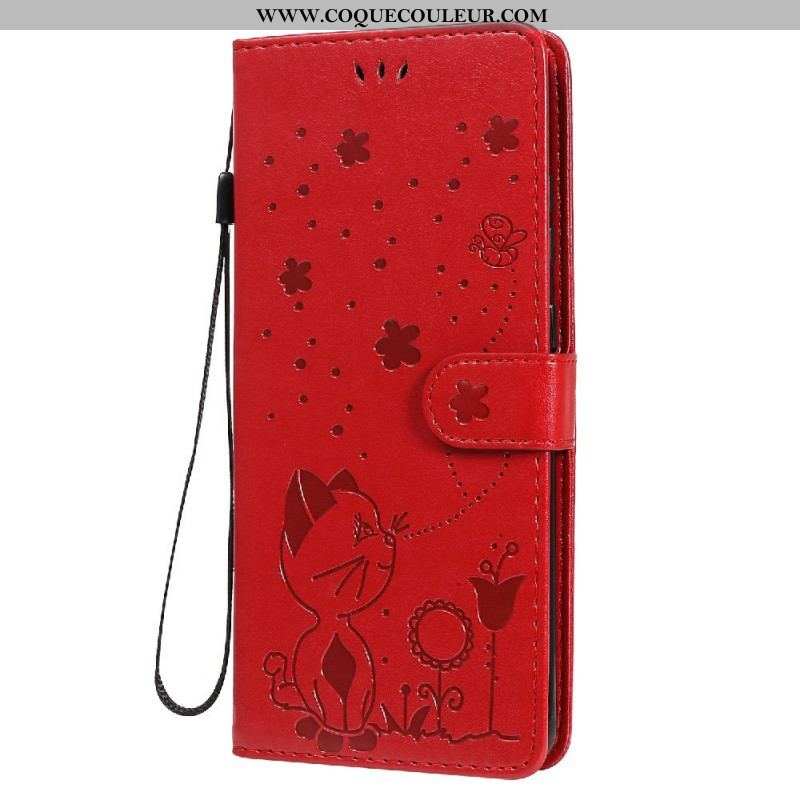 Housse Samsung Galaxy S20 Ultra Chat et Abeille à Lanière