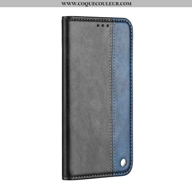Flip Cover Samsung Galaxy S20 Ultra Bicolore Effet Cuir