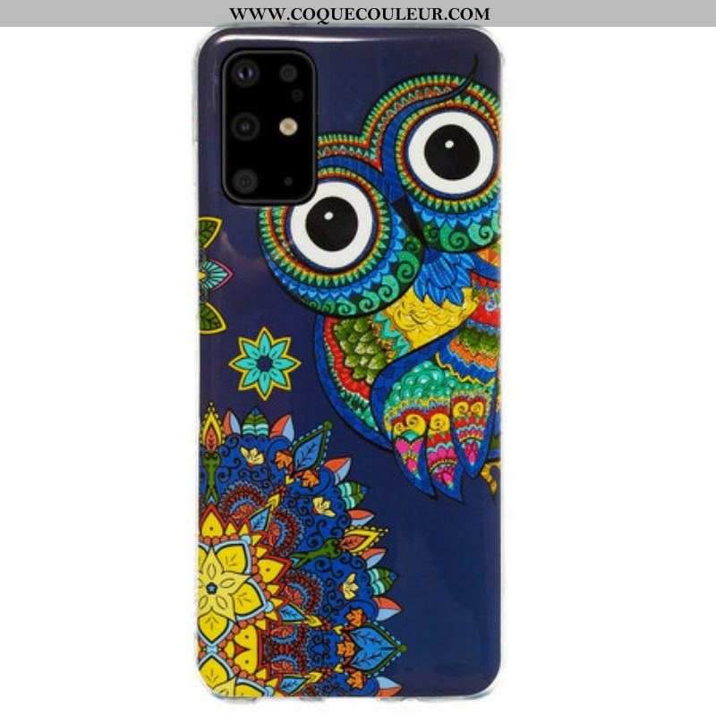 Coque Samsung Galaxy S20 Plus / S20 Plus 5G Hibou Mandala Fluorescente