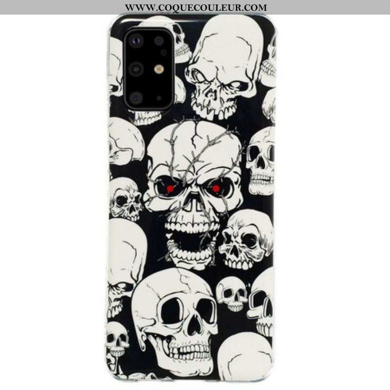 Coque Samsung Galaxy S20 Plus / S20 Plus 5G Têtes de Mort Fluorescente