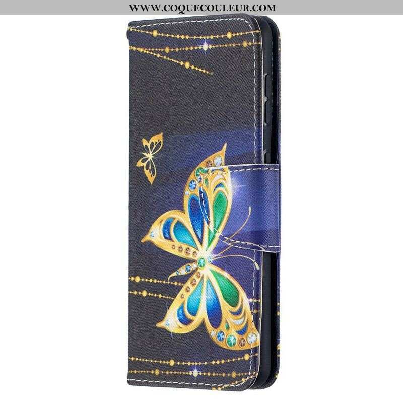 Housse Samsung Galaxy S221 5G Papillons Rois