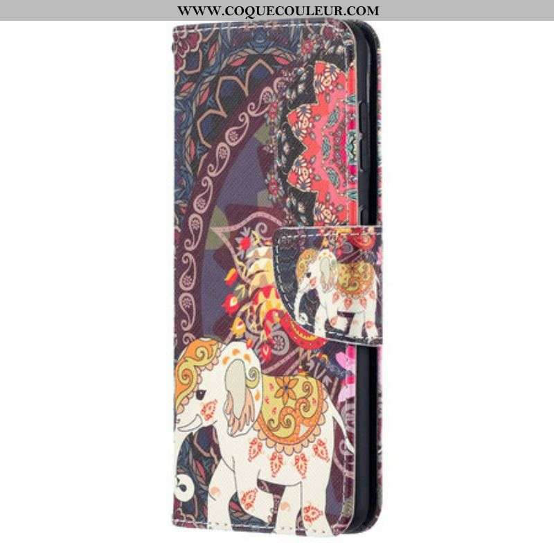 Housse Samsung Galaxy S21 5G Mandala Éléphants Ethniques