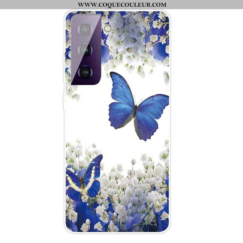 Coque Samsung Galaxy S21 5G Papillons Design