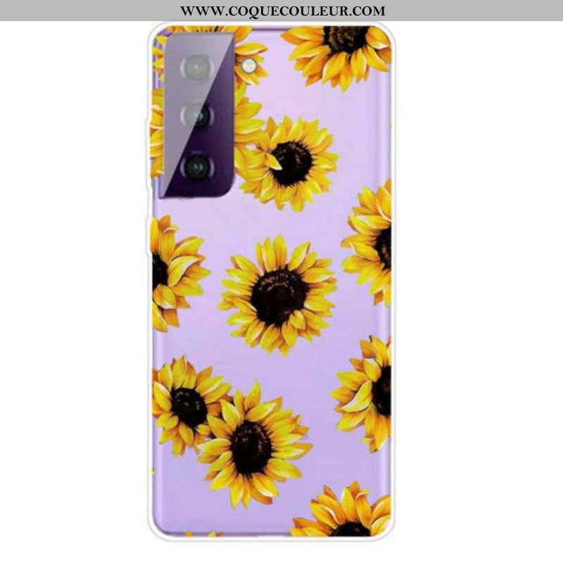 Coque Samsung Galaxy S21 5G Tournesols