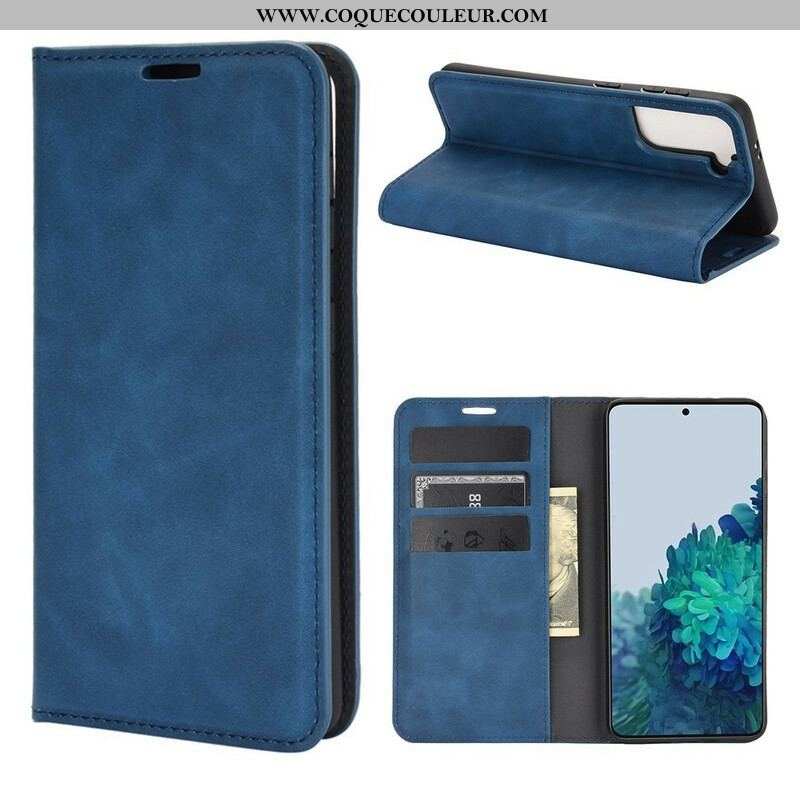 Flip Cover Samsung Galaxy S21 5G Effet Cuir Douceur