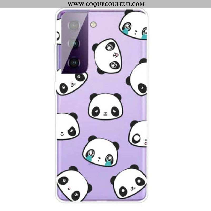 Coque Samsung Galaxy S21 5G Pandas Sentimentaux