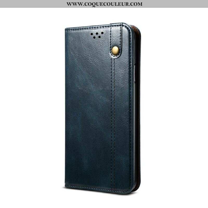 Flip Cover Samsung Galaxy S21 5G Simili Cuir Ciré