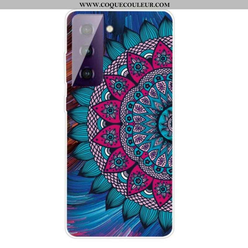 Coque Samsung Galaxy S21 5G Mandala Coloré