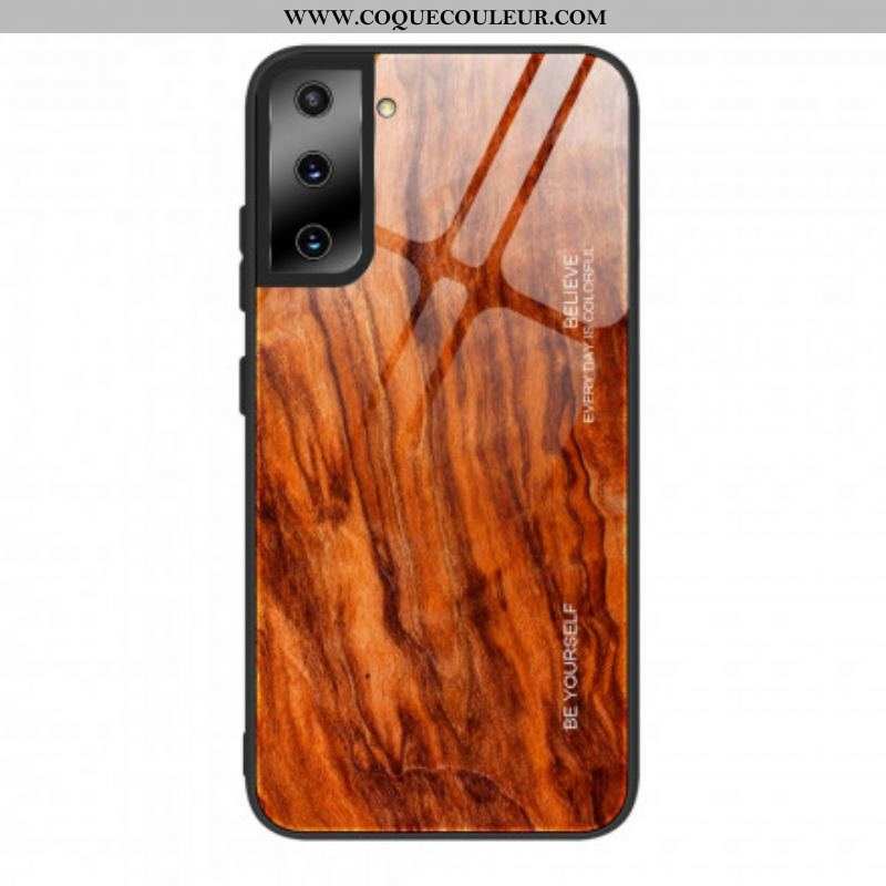 Coque Samsung Galaxy S21 5G Verre Trempé Design Bois