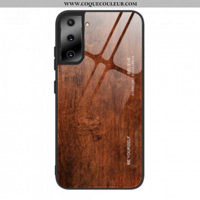 Coque Samsung Galaxy S21 5G Verre Trempé Design Bois