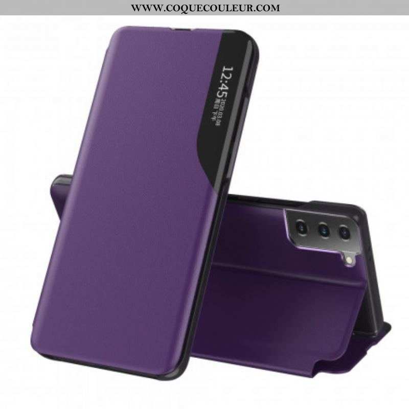 View Cover Samsung Galaxy S21 5G Simili Cuir Texturé