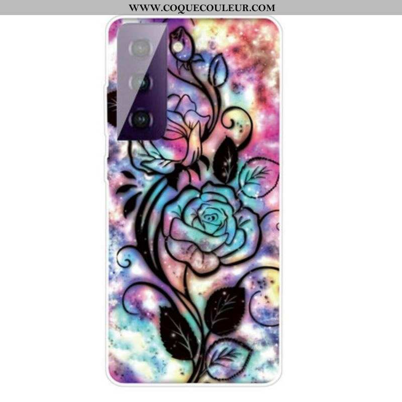 Coque Samsung Galaxy S21 5G Fleur Graphique