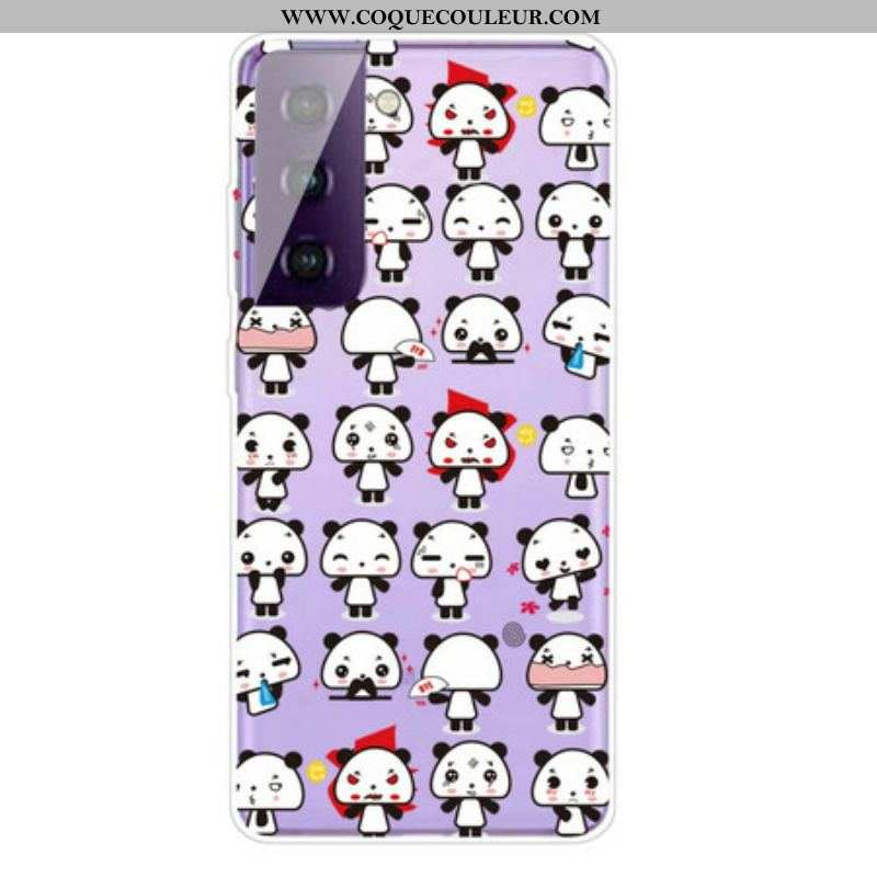 Coque Samsung Galaxy S21 FE Transparente Funny Pandas