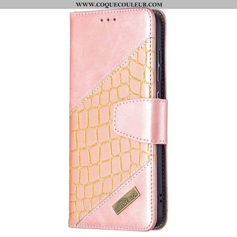 Housse Samsung Galaxy S21 FE Effet Peau de Crocodile Classique