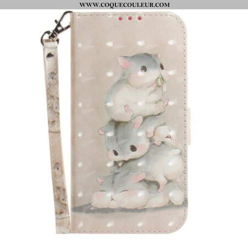 Housse Samsung Galaxy S21 FE Hamsters à Lanière