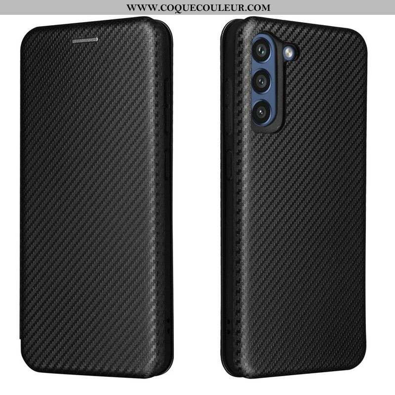 Flip Cover Samsung Galaxy S21 FE Fibre Carbone