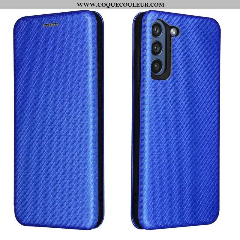 Flip Cover Samsung Galaxy S21 FE Fibre Carbone