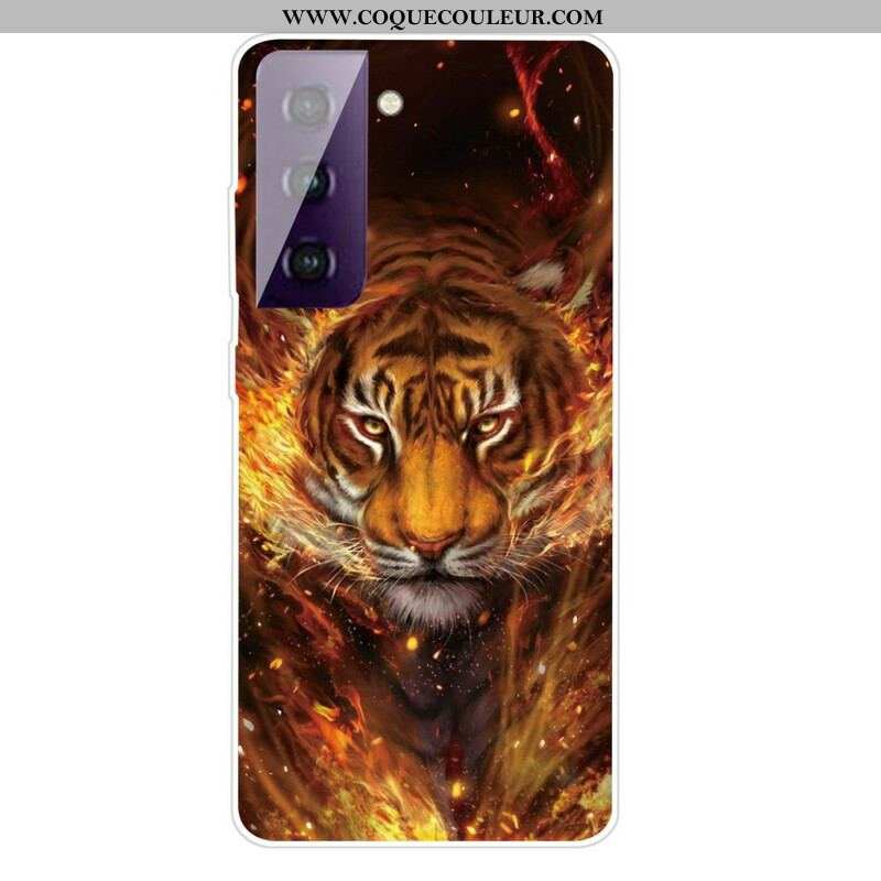 Coque Samsung Galaxy S21 FE Flexible Tigre