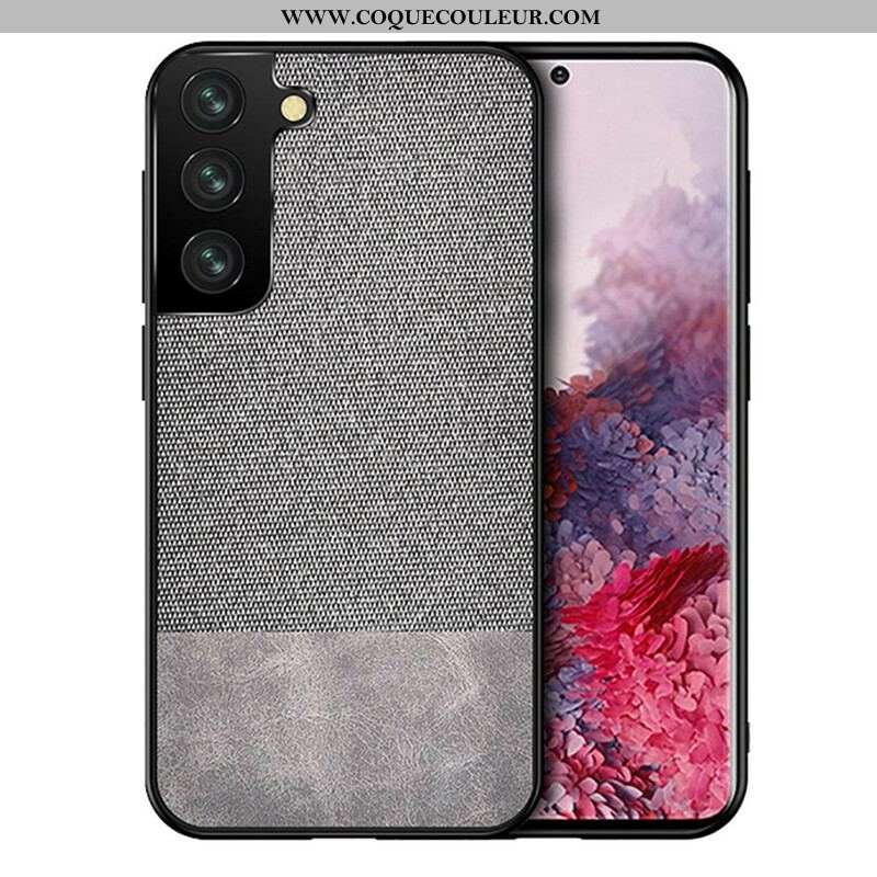 Coque Samsung Galaxy S21 FE  Simili Cuir et Tissu