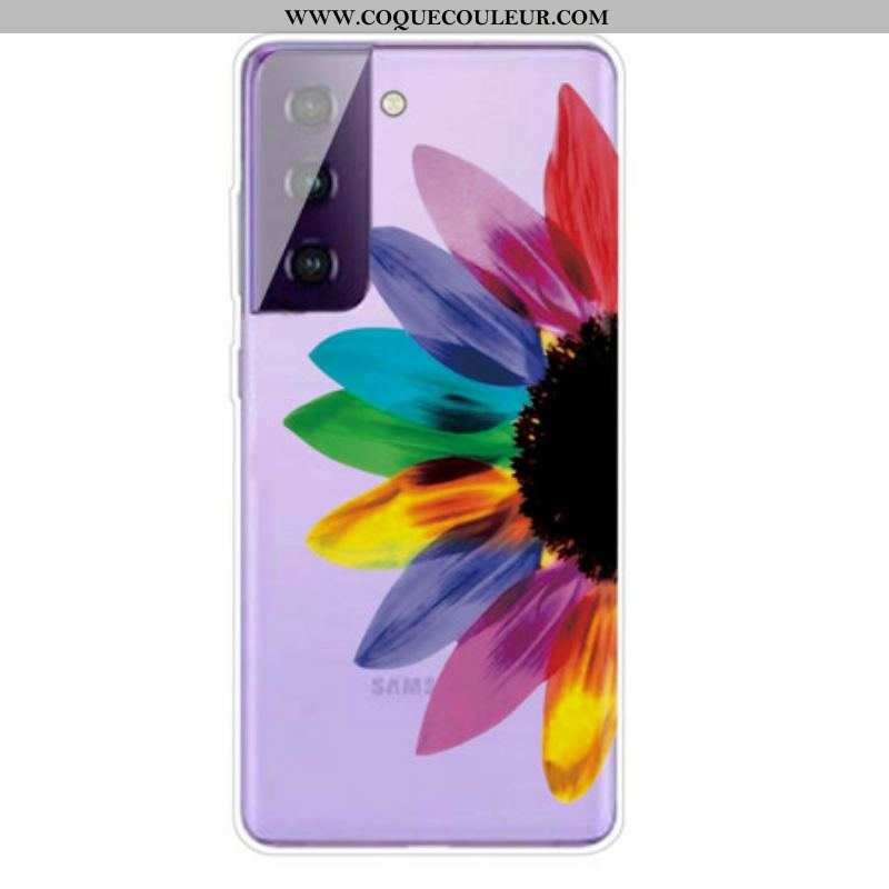 Coque Samsung Galaxy S21 FE Fleur Colorée