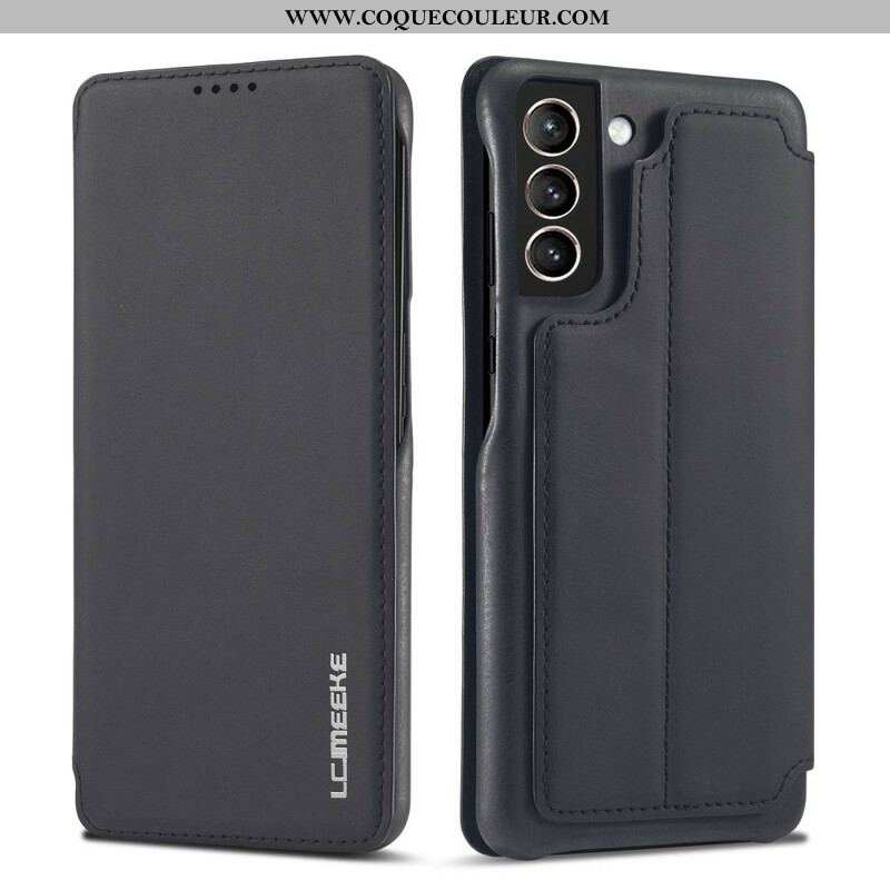 Flip Cover Samsung Galaxy S21 FE LC.IMEEKE Effet Cuir