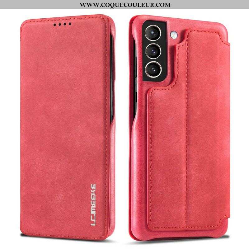 Flip Cover Samsung Galaxy S21 FE LC.IMEEKE Effet Cuir