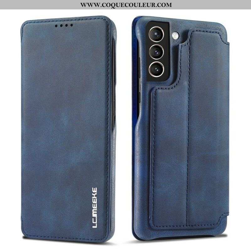 Flip Cover Samsung Galaxy S21 FE LC.IMEEKE Effet Cuir