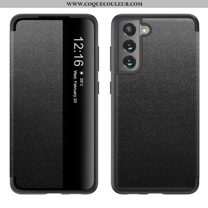 View Cover Samsung Galaxy S21 FE Simili Cuir Texturé