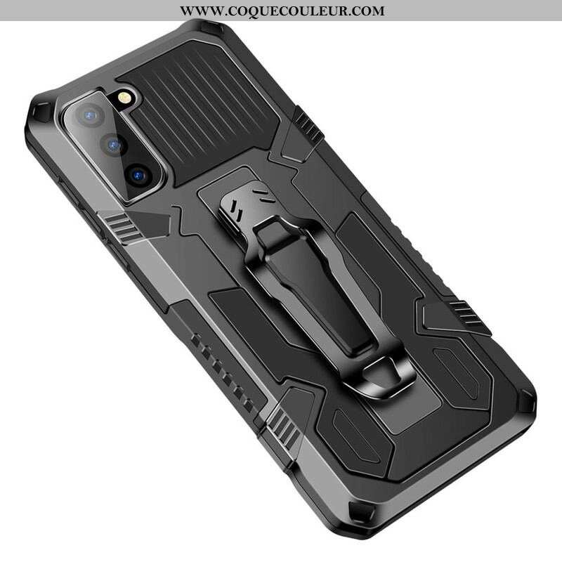 Coque Samsung Galaxy S21 FE Robot avec Pince Ceinture