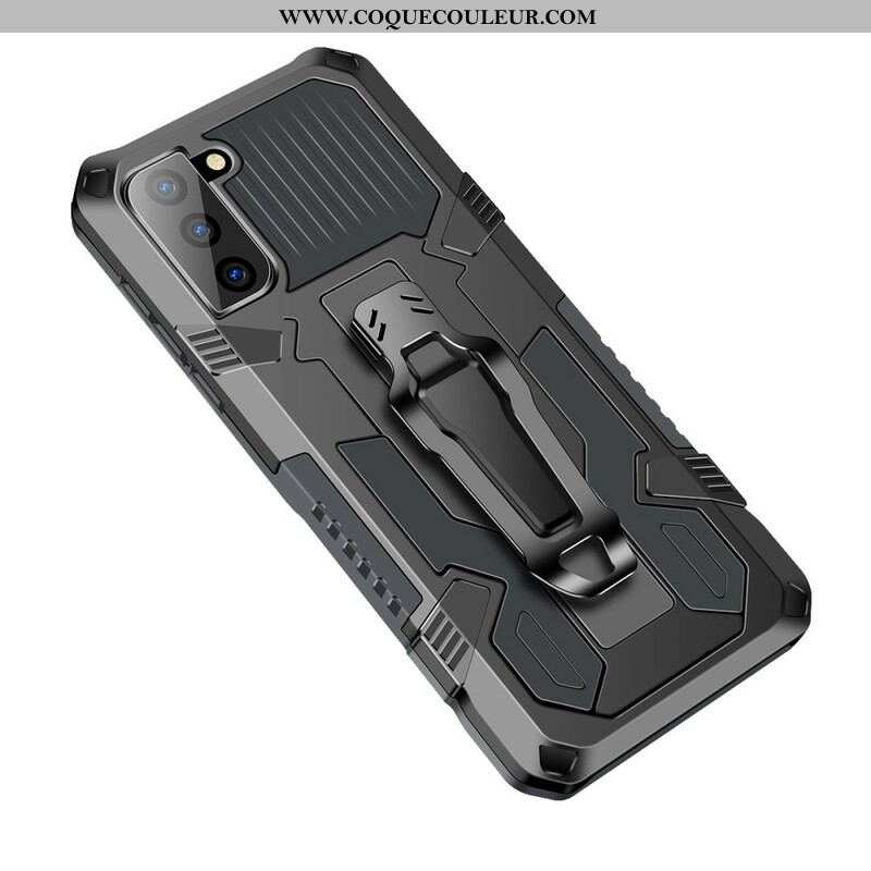 Coque Samsung Galaxy S21 FE Robot avec Pince Ceinture