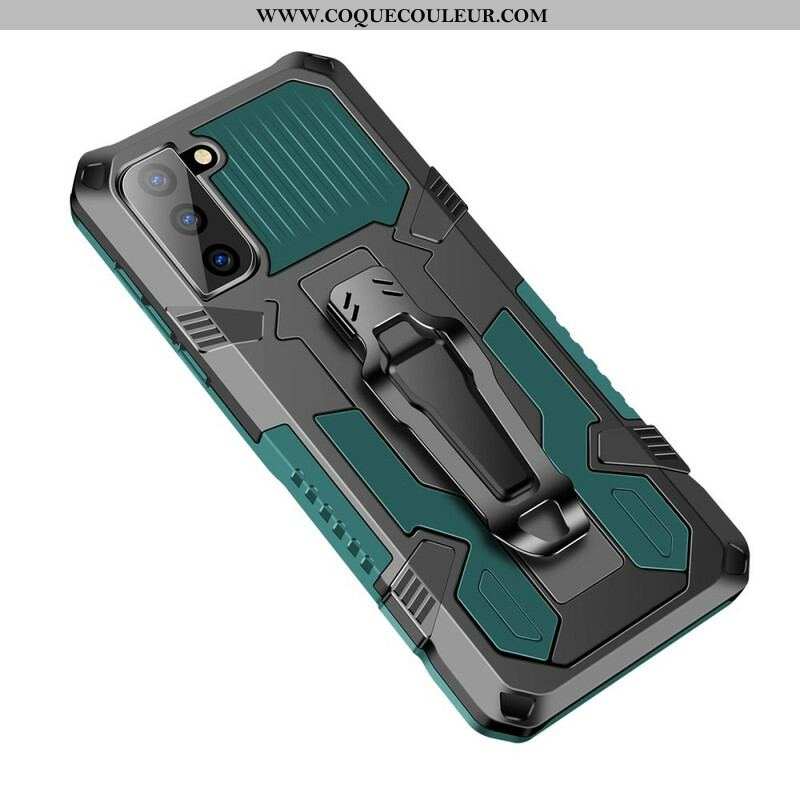 Coque Samsung Galaxy S21 FE Robot avec Pince Ceinture